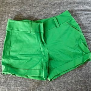 Vince Camuto bright green cuffed shorts